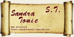Sandra Tomić vizit kartica